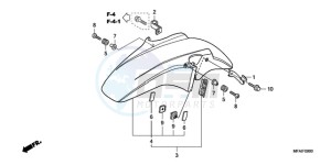 CBF1000T9 UK - (E / ABS MKH) drawing FRONT FENDER