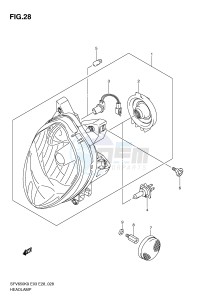 SFV650 (E3-E28) Gladius drawing HEADLAMP