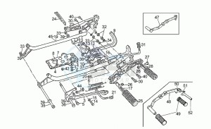 GT 1000 drawing Foot rests - lateral stand