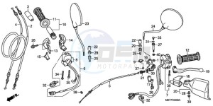 XL1000V9 Ireland - (EK) drawing HANDLE LEVER/SWITCH/CABLE