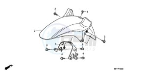 XL700VA9 UK - (E / ABS MKH SPC) drawing FRONT FENDER