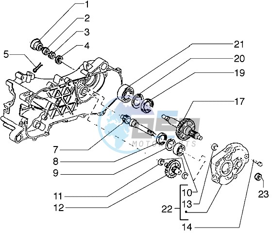 Rear wheel shaft