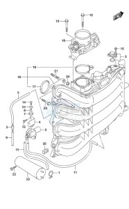 DF 150AP drawing Inlet Manifold/Throttle Body