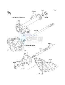 KLF 300 [BAYOU 300] (B15-B17) [BAYOU 300] drawing REAR AXLE