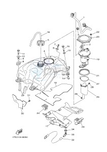 YFM700R YFM70RSSH RAPTOR 700R SE2 (B469) drawing FUEL TANK