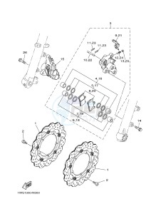 MT07 700 (1WSG) drawing FRONT BRAKE CALIPER