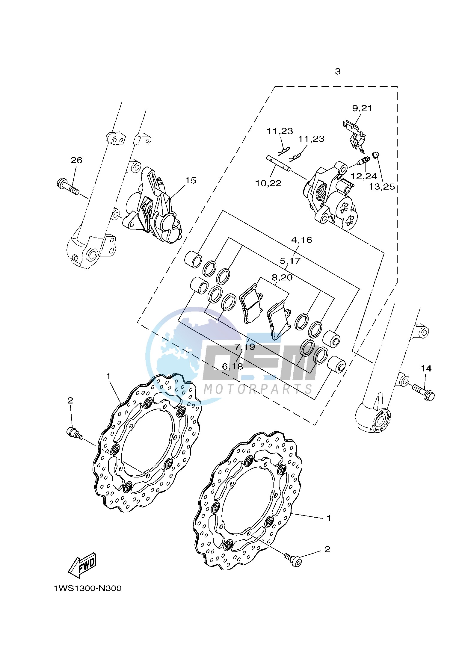 FRONT BRAKE CALIPER