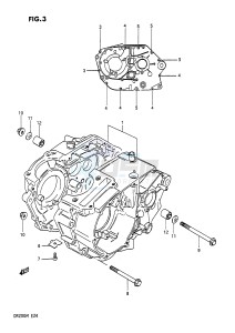 DR200 (E24) drawing CRANKCASE