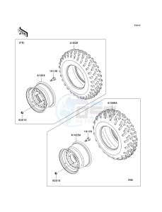 KRF 750 B [TERYX 750 4X4] (B8F) B8F drawing WHEELS_TIRES