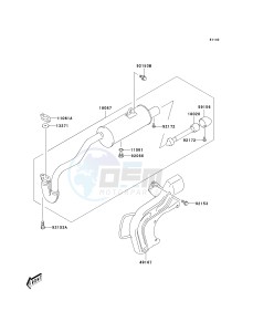 KSF 50 A [KFX50] (A1-A3) [KFX50] drawing MUFFLER-- S- -