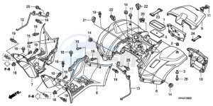 TRX420FEA Australia - (U / 2U 4WD) drawing REAR FENDER