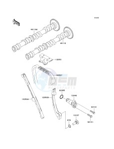 ZX 600 J [ZZR600] (J6F-J8F) J7F drawing CAMSHAFT-- S- -_TENSIONER