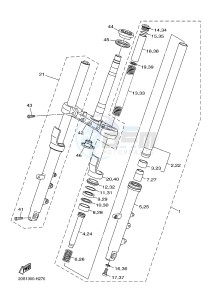 XJ6S 600 DIVERSION (S-TYPE) (36CF 36CH) drawing FRONT FORK