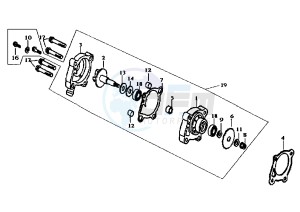 SUPER DUKE - 150 cc drawing WATER PUMP