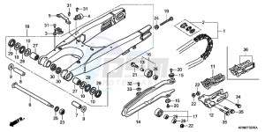 CRF250RC drawing SWINGARM