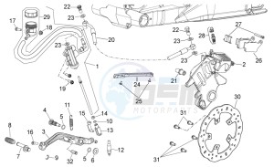 Shiver 750 drawing Rear brake system