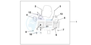 PES125R9 Europe Direct - (ED / STC 2ED) drawing WINDSHIELD