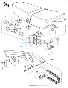 KL 250 A [KLR250] (A1-A2) [KLR250] drawing SEAT_CHAIN COVER_CHAIN