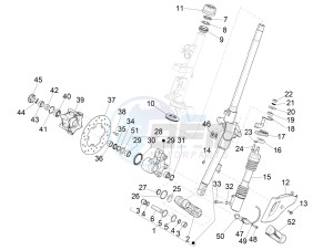 PRIMAVERA 50 4T-3V NOABS E4 (APAC) drawing Fork/steering tube - Steering bearing unit