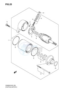 SV650 (E2) drawing STARTING MOTOR (MODEL K8 K9)