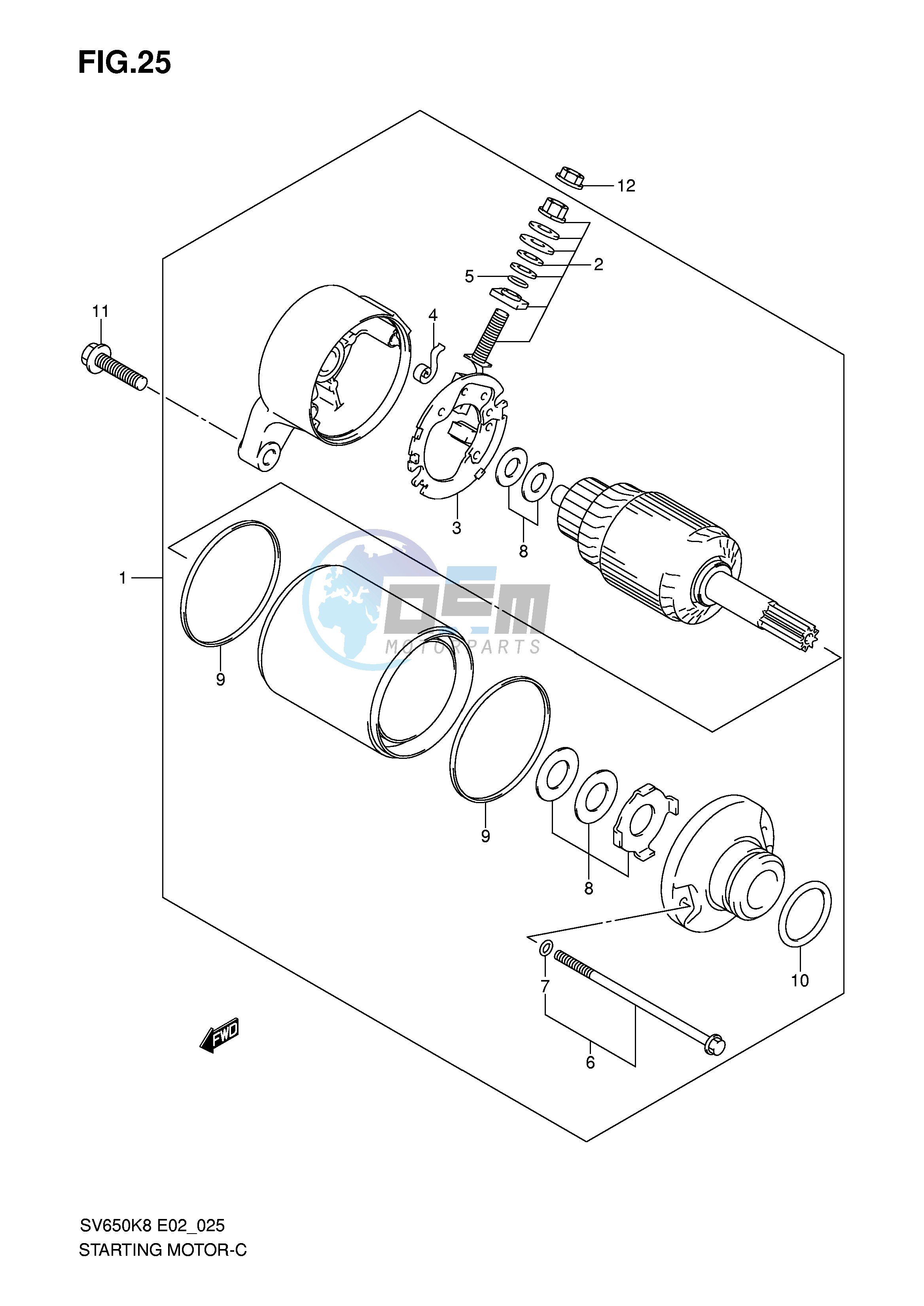 STARTING MOTOR (MODEL K8 K9)