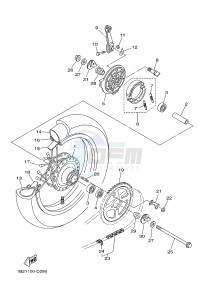 TT-R125 TT-R125LWE (19CW 19CX) drawing REAR WHEEL