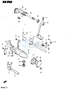 DR200 (G-H-J) drawing GEAR SHIFTING