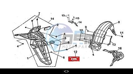 RR. FENDER - RR. MUDGUARD