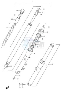 VS600GL (E2) INTRUDER drawing FRONT FORK (MODEL S)