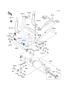 KRF 750 G [TERYX 750 FI 4X4] (G9F) G9F drawing MUFFLER-- S- -