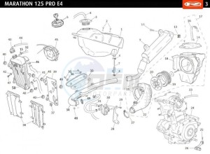 MARATHON-125-PRO-E4-SM-REPLICA-SERIES-AUSTRIA-MARATHON-125-PRO-SM-E4-YELLOW-BLACK-REPLICA-SERIES drawing TANK-EXHAUST-RADIATOR