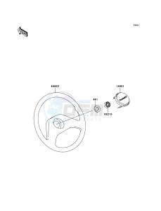 MULE 3010 4x4 KAF620-E5 EU drawing Steering Wheel