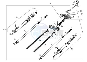 BULTACO LOBITO - 50 cc drawing FRONT FORK