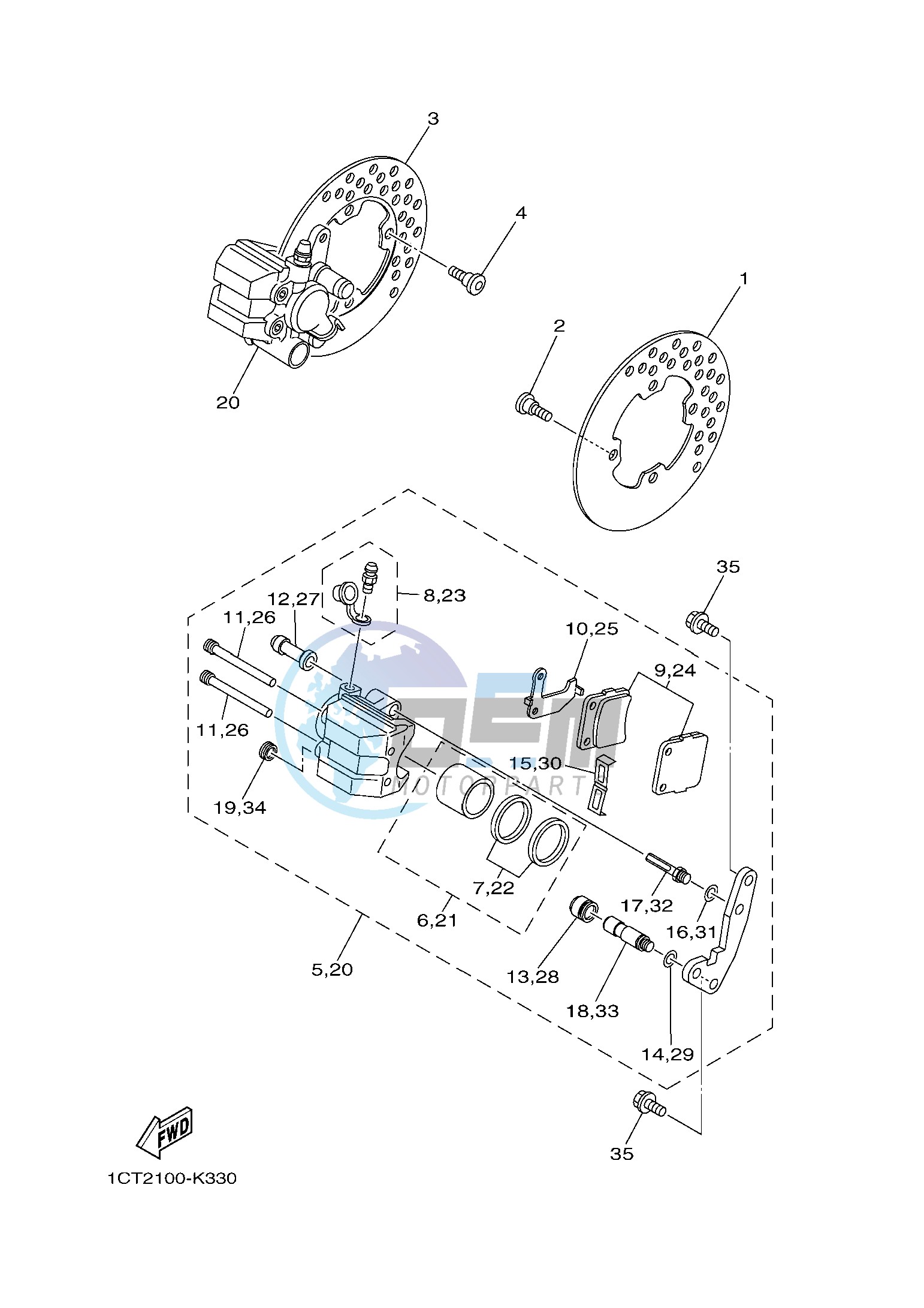 FRONT BRAKE CALIPER