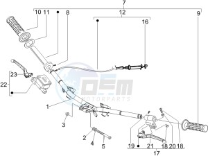 LX 50 2T drawing Handlebars - Master cil