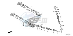 CB1000RE CB1000R E drawing CAMSHAFT/ VALVE