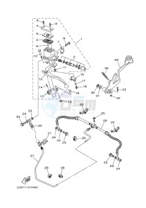 YFM700FWAD YFM70GPHJ GRIZZLY 700 EPS (B1AG) drawing REAR MASTER CYLINDER