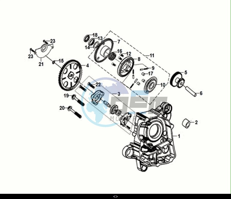 R CRANK CASE-OIL PUMP ASSY