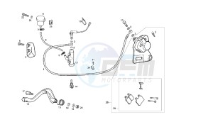 SENDA R BAJA - 125 CC 4T BAJA EU2 & EU3 drawing REAR BRAKING SYSTEM