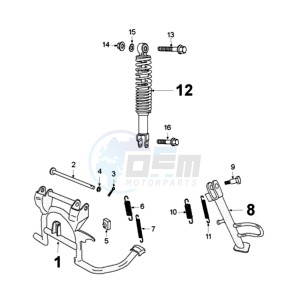 VCLIC EVP2 drawing REAR SHOCK AND STAND