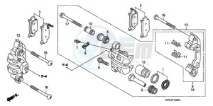 TRX500FPE9 Australia - (U / PS) drawing FRONT BRAKE CALIPER