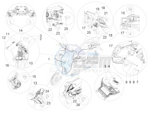 BEVERLY 350 ST 4T 4V IE ABS E4 (NAFTA) drawing Main cable harness