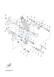 MT125 MT-125 (5D7C) drawing REAR SUSPENSION