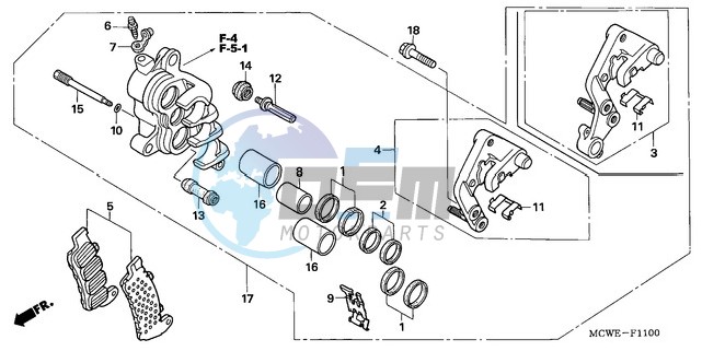 R. FRONT BRAKE CALIPER