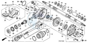 TRX420FEA Europe Direct - (ED / 2ED 4WD) drawing REAR FINAL GEAR