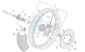 MX 50 drawing Front wheel - Supermotard