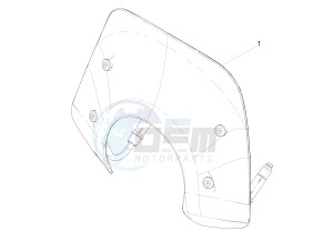 PRIMAVERA 150 4T 3V IE NOABS E3 (NAFTA) drawing Windshield - Glass