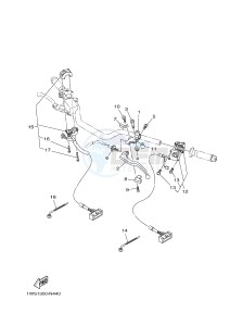 MT07 700 (1WS7 1WS9) drawing HANDLE SWITCH & LEVER