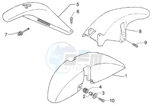 X9 200 Evolution 180 drawing Wheel compartment- mudguard