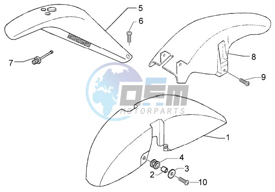 Wheel compartment- mudguard